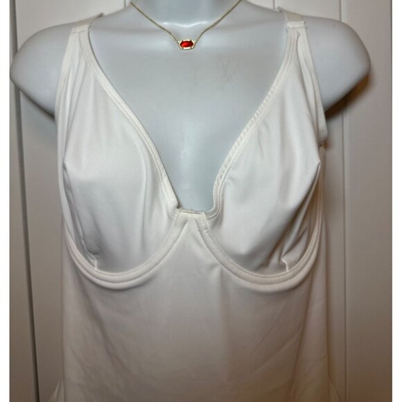 FeelinGirl White Shaping Bodysuit With Built-In Bra, Adjustable Straps, Medium - Picture 8 of 12